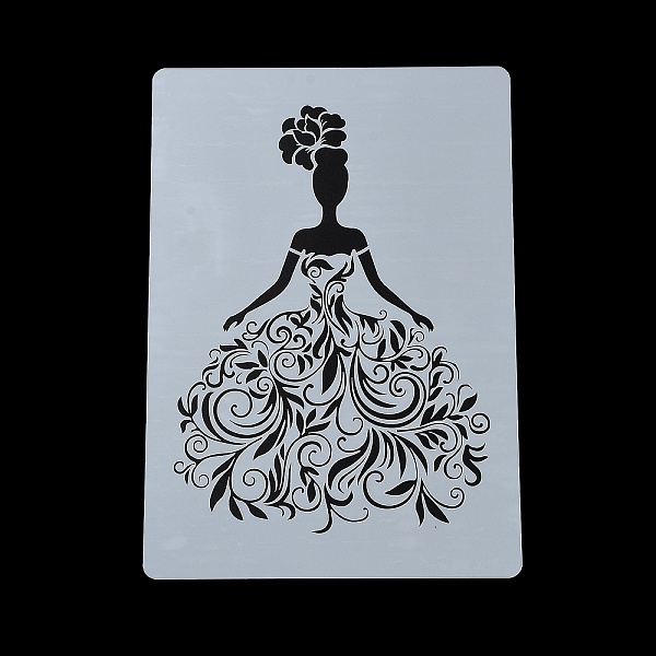 PandaHall Plastic Hollow Out Drawing Painting Stencils Templates, for Painting on Scrapbook Fabric Tiles Floor Furniture Wood, Wedding Dress...
