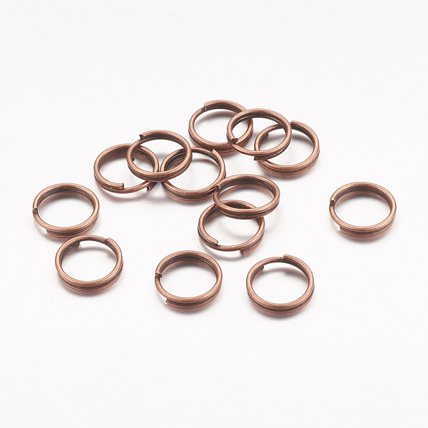 

PandaHall Iron Split Rings, Double Loops Jump Rings, Cadmium Free & Nickel Free & Lead Free, Red Copper, 7x1.4mm, about 6.3mm inner diameter...