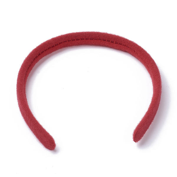 

PandaHall Hair Accessories Plain Plastic Hair Band Findings, No Teeth, with Velvet, Red, 122mm Plastic Red