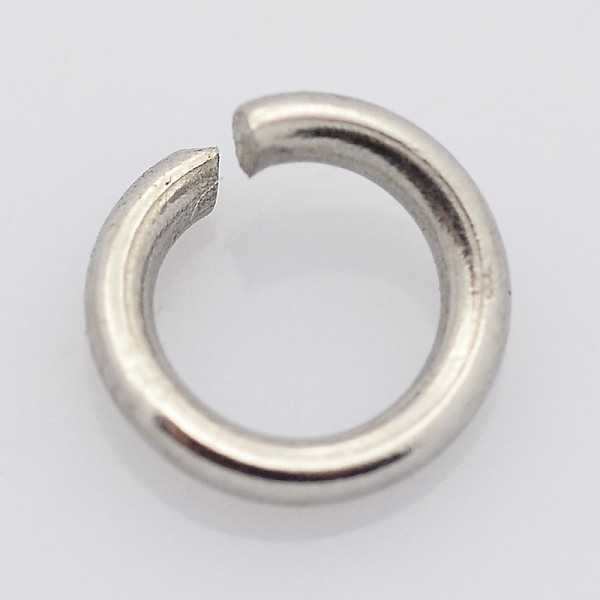 

PandaHall 304 Stainless Steel Open Jump Rings, Stainless Steel Color, 8x1.5mm, Inner Diameter: 5mm 304 Stainless Steel