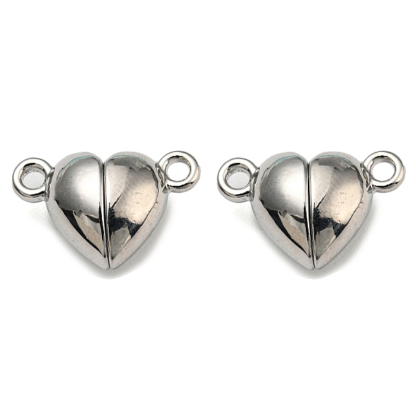 

PandaHall Rack Plating Alloy Magnetic Clasps, Cadmium Free & Lead Free, Heart, Long-Lasting Plated, Platinum, 9.5x15x6.5mm, Hole: 1.4mm...