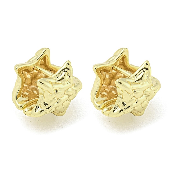 

PandaHall Brass Hoop Earrings, Golden, Star, 16x17x14mm Brass Star