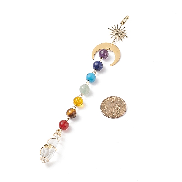 7 Chakra-Edelstein-Perlen-Anhänger-Dekorationen
