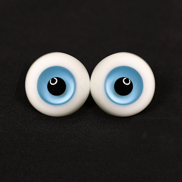 Glass Craft Doll Eye, Stuffed Toy Eye, with Box, for DIY Doll Toys Puppet Plush Animal Making, Light Sky Blue, 14mm