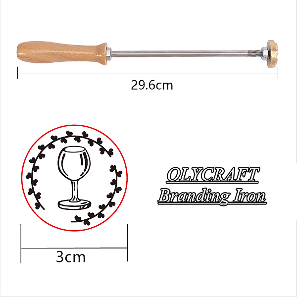 

PandaHall Stamping Embossing Soldering Brass with Stamp, for Cake/Wood, Bottle Pattern, 30mm Brass Bottle