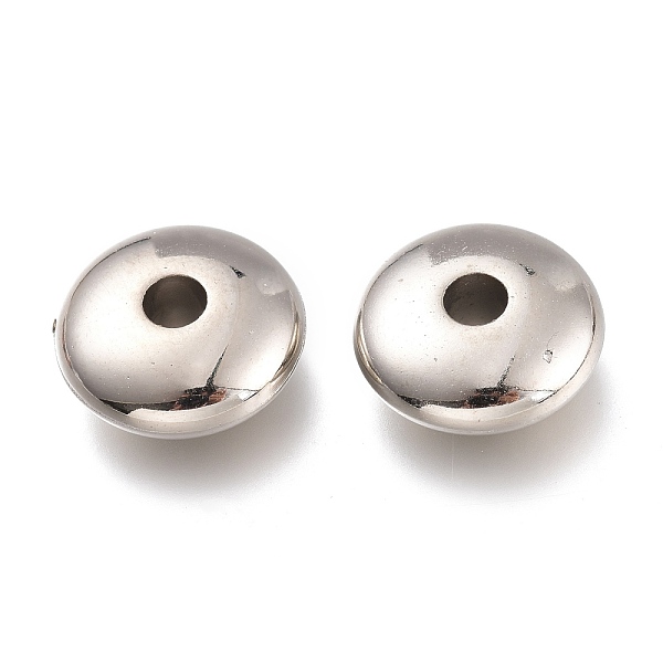 

PandaHall CCB Plastic Beads, Flat Round/Disc, Platinum, 13x5mm, Hole: 3mm Plastic Flat Round