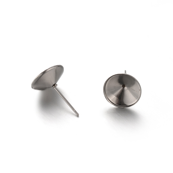 

PandaHall 304 Stainless Steel Stud Earring Settings, Fit for Pointed Back Rivoli Rhinestone, Stainless Steel Color, 10.5mm, pin: 0.6mm, fit...