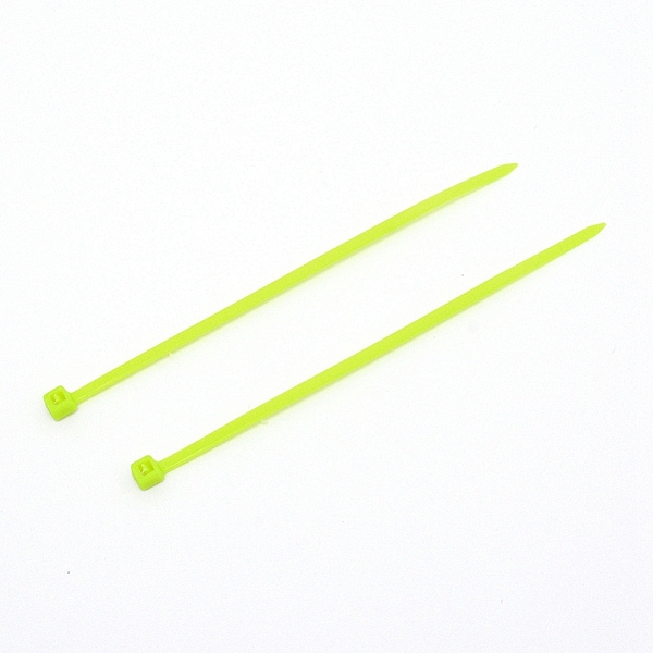 

PandaHall Plastic Cable Ties, Tie Wraps, Zip Ties, Green Yellow, 100x4.5x3.5mm, 100pcs/bag Plastic Green