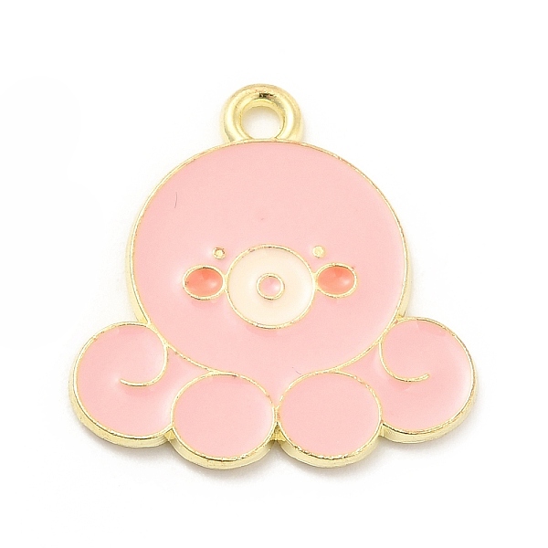 

PandaHall Sea Animal Alloy Enamel Pendants, Light Gold, Octopus Pattern, 21x20.5x1mm, Hole: 1.8mm Alloy+Enamel Octopus