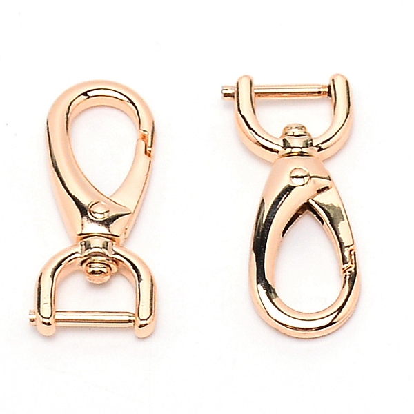 

PandaHall Alloy Swivel Clasps, Swivel Snap Hook, for Bag Replacement Accessories, Light Gold, 47x20.5x7.5mm, Hole: 5.5x13mm Alloy