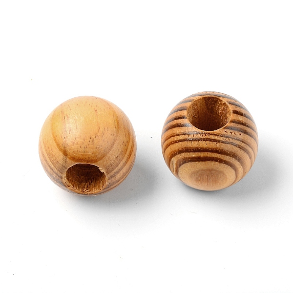 

PandaHall Pinewood Beads, Round, BurlyWood, 35x31mm, Hole: 14.5mm Wood Round Orange
