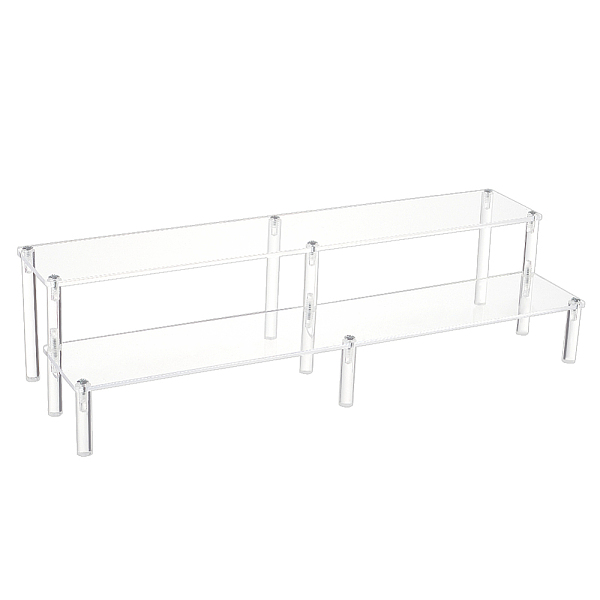 

PandaHall BENECREAT Acrylic Action Figure Display Riser Stands, 2 Tier Acrylic Risers Tiered Display Stand for Birthday Wedding Party..., Clear