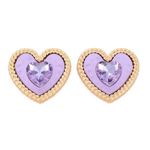 

PandaHall Rack Plating Spray Painted Alloy Glass Cabochons, Faceted, Cadmium Free & Lead Free, Golden, Heart, Mixed Color, 27x29.5x8mm Alloy..., Multicolor