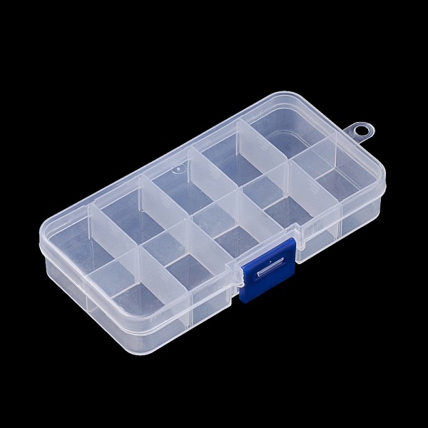 

PandaHall Plastic Bead Containers, Adjustable Dividers Box, Bead Storage, Removable 10 Compartments, Rectangle, Clear, 14.5x7x2.2cm Plastic...