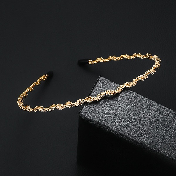 

PandaHall Rhinestone Hair Bands, Hair Accessory, Gold, 144x123mm Rhinestone Gold