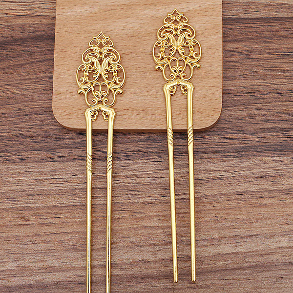 

PandaHall Alloy Hair Sticks, Long-Lasting Plated, Hair Accessories for Woman, Golden, 165x30mm Alloy