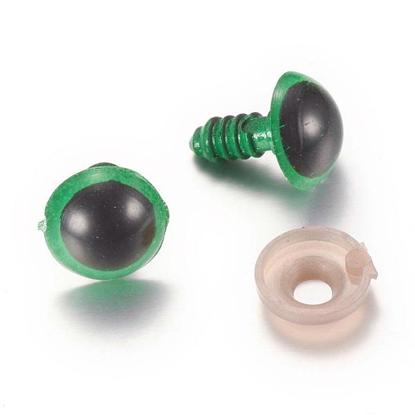 

PandaHall Craft Plastic Doll Eyes Stuffed Toy Eyes, Safety Eyes, Green, 16mm Plastic