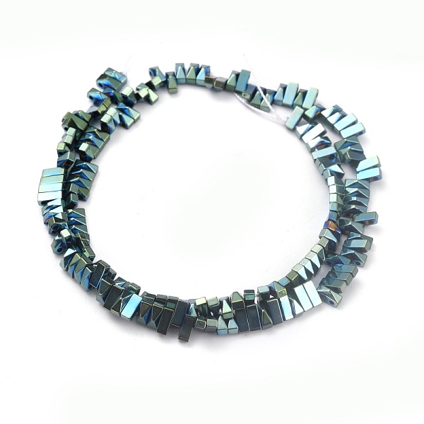 

PandaHall Electroplate Non-magnetic Synthetic Hematite Beads Strands, (Color Retention for 1 Year), Polygon & Rectangle, Mixed Color...
