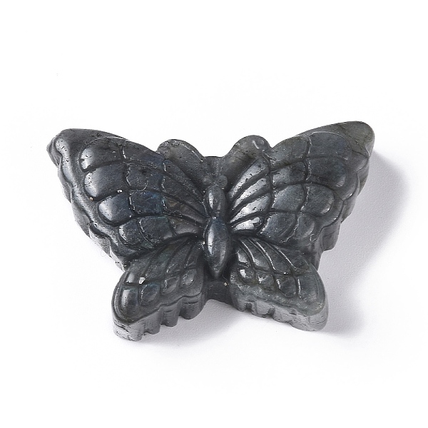 

PandaHall Natural Labradorite Cabochons, Butterfly, 31.5~32x46.5~50x11~14mm Labradorite Butterfly
