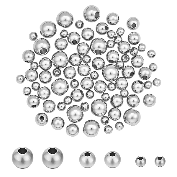 

PandaHall 150 Pcs 202 Stainless Steel Beads, 4/6/8mm Metal Rondelle Beads Spacer Beads Smooth Loose Beads for DIY Bracelet Necklace Earring...