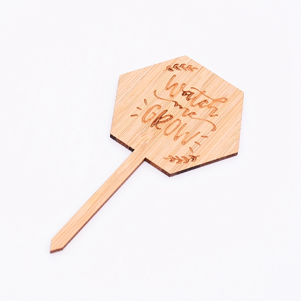 

PandaHall Plant Labels, Wooden Plant Sign Tags, for Seed Potted Herbs Flowers Vegetables, PeachPuff, 100x53x2.5mm Wood Brown