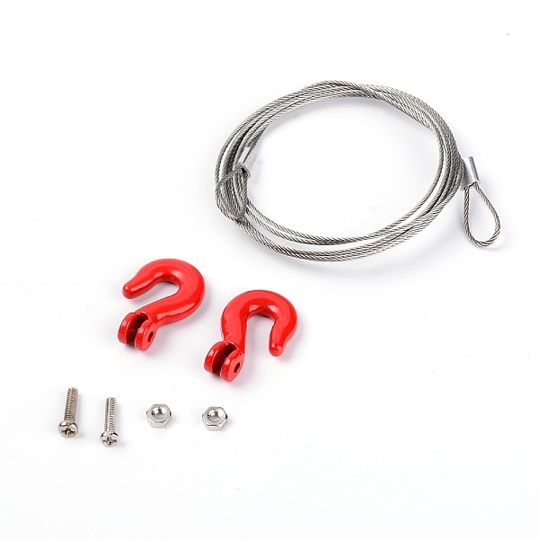 

PandaHall Steel Trailer Chain Set, Toy Car Accessories, Red, 959x1mm, Hole: 5mm Steel Others Red
