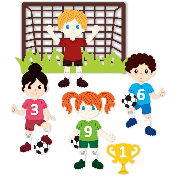 

PandaHall 4 Styles Football Soccer Player Cutting Dies Card Making Die Cut Carbon Steel Die Cuts Stencils Card Scrapbooking Embossing...