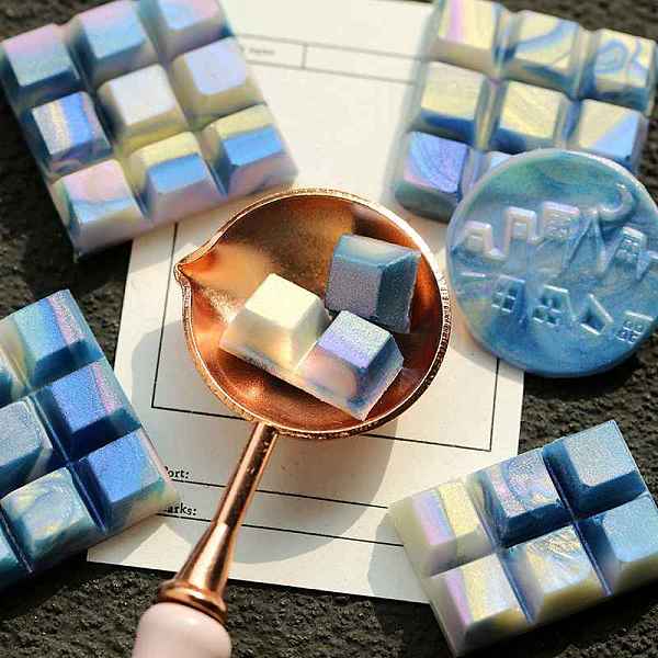 

PandaHall Sealing Wax Particles, Square, for Retro Seal Stamp, Dodger Blue, 30x30x7mm, 4pcs/set Wax Square