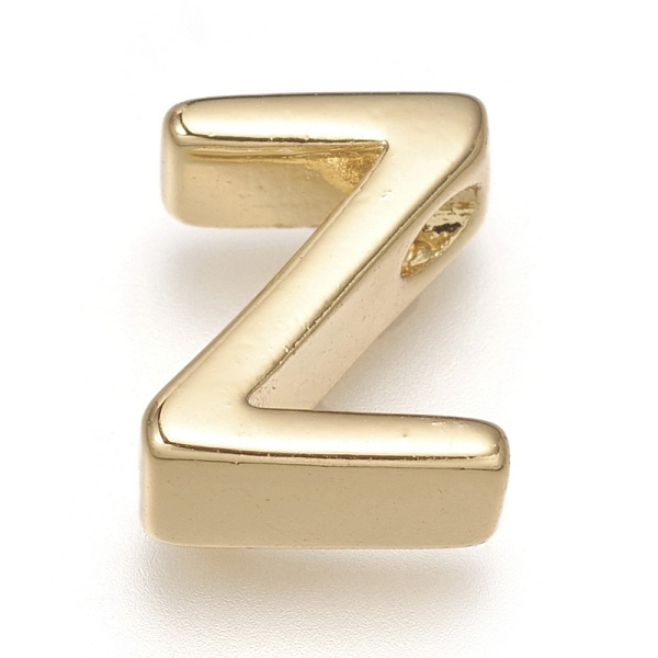 

PandaHall Brass Charms, Long-Lasting Plated, Letter, Letter.Z, Z: 8.5x7x3mm, Hole: 1.5mm Brass Letter Z