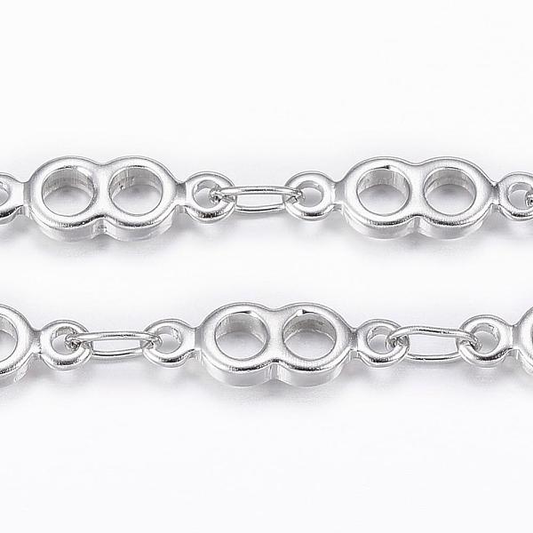 

PandaHall 304 Stainless Steel Infinity Link Chains, Soldered, with Spool, Stainless Steel Color, 10.5x3.2x1.2mm, about 32.8 Feet(10m)/roll...