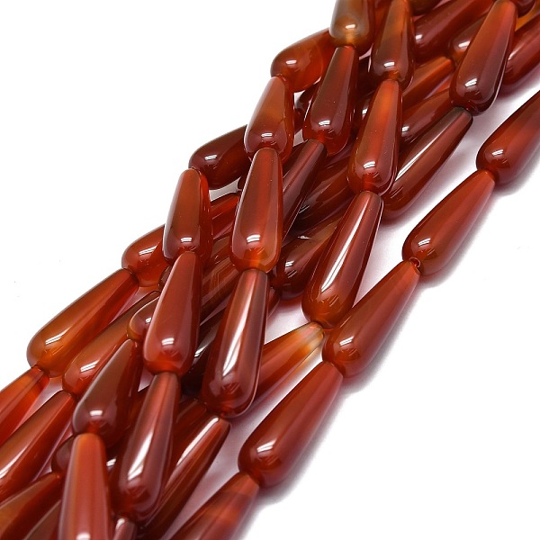 

PandaHall Natural Carnelian Beads Strands, Waterdrop, 30x10mm, Hole: 1.4mm, about 13pcs/strand, 15.75''(40cm) Carnelian Others