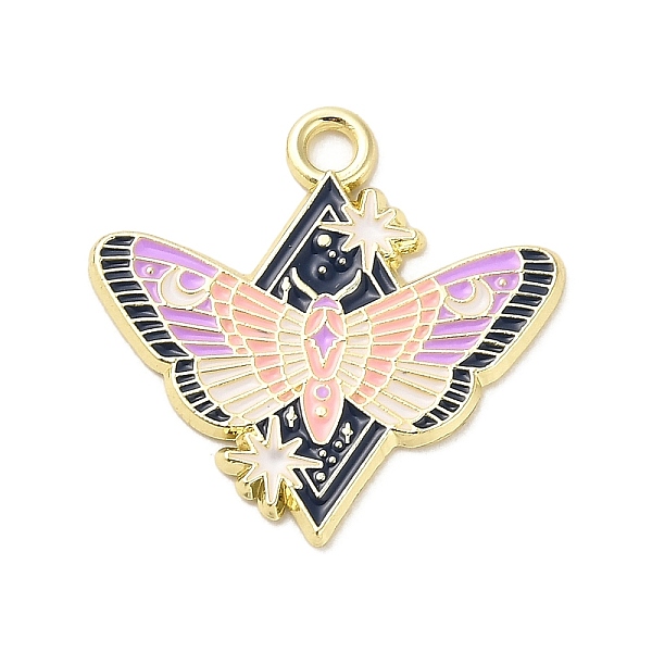 

PandaHall Alloy Enamel Pendants, Golden, Butterfly Charm, Rhombus, 24x25x1.5mm, Hole: 2.5mm Alloy+Enamel Rhombus Purple