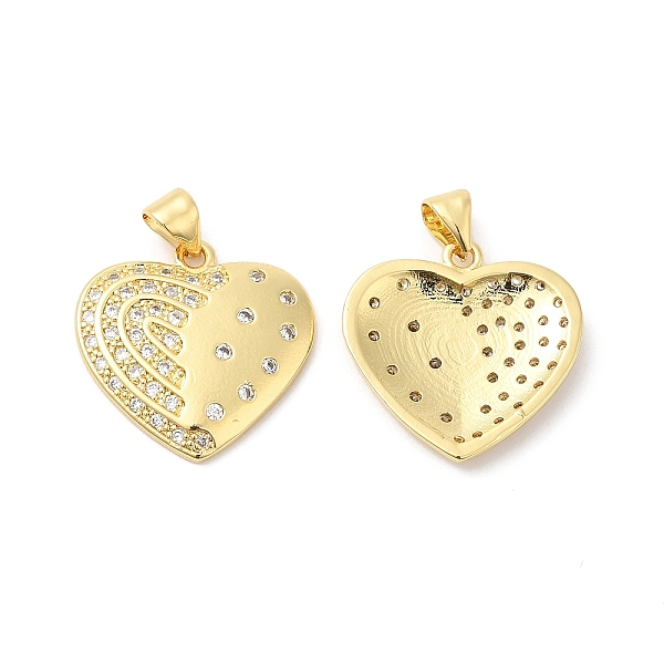 

PandaHall Brass Micro Pave Clear Cubic Zirconia Pendants, Heart Charms, Real 16K Gold Plated, 20x20x2.5mm, Hole: 5x3.5mm Brass+Cubic...