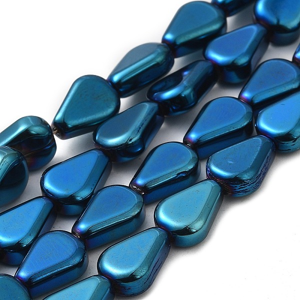 

PandaHall Glass Beads Strands, Teardrop, Steel Blue, 11x7.5x4mm, Hole: 0.8mm, about 75~80pcs/strand, 32.28~33.86 inch(82~86cm) Glass...