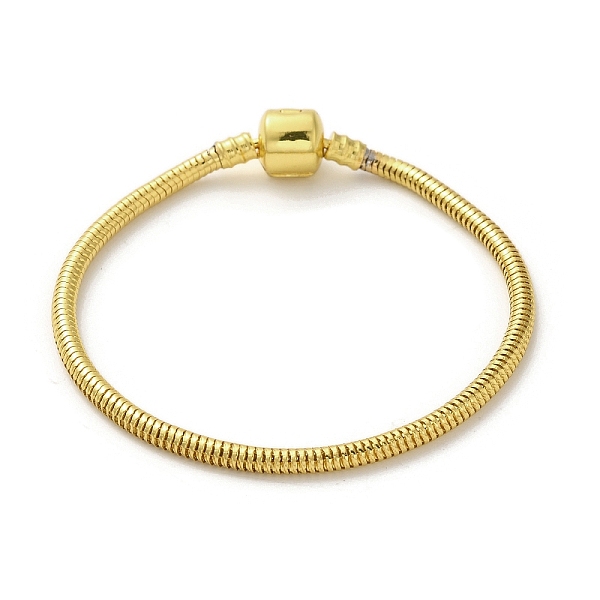 

PandaHall Iron Round Snake Chain Bracelets, with Brass Clasps, Long-Lasting Plated, Golden, 7-7/8 inch(20cm), 3.5mm Iron
