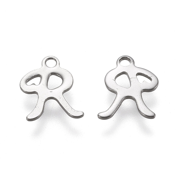 

PandaHall 304 Stainless Steel Charms, Laser Cut, Letter, Stainless Steel Color, Letter.R, 11x9.5x0.7mm, Hole: 1.5mm 304 Stainless Steel...