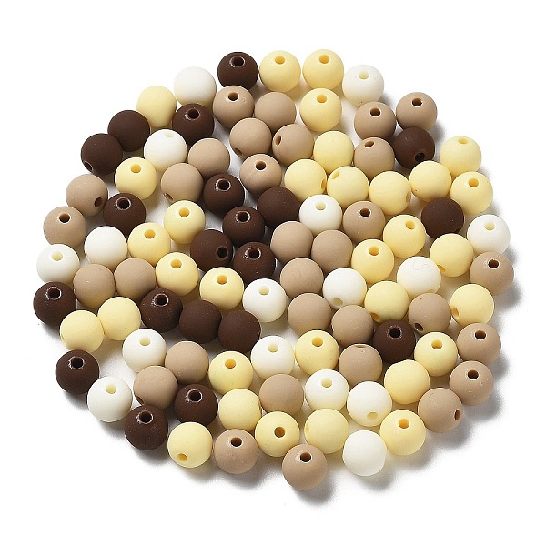 

PandaHall Frosted Opaque Acrylic Beads, Round, Coconut Brown, 8mm, Hole: 2mm, about 1851pcs/500g Acrylic Round