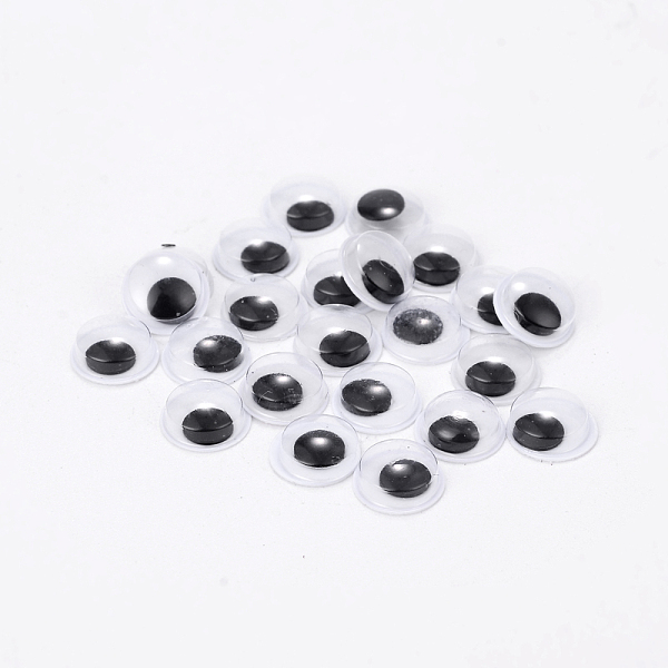 Black & White Wiggle Googly Eyes Cabochons DIY Scrapbooking Crafts Toy Accessories