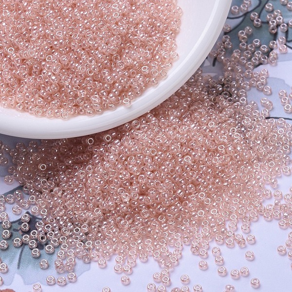 

PandaHall MIYUKI Round Rocailles Beads, Japanese Seed Beads, 11/0, (RR366) Shell Pink Luster, 2x1.3mm, Hole: 0.8mm, about 50000pcs/pound...