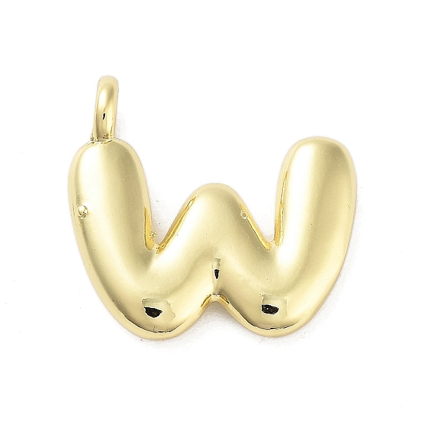 

PandaHall Rack Plating Brass Pendants, Cadmium Free & Lead Free, Long-Lasting Plated, Real 18K Gold Plated, Letter W, 17x18x4.5mm, hole...
