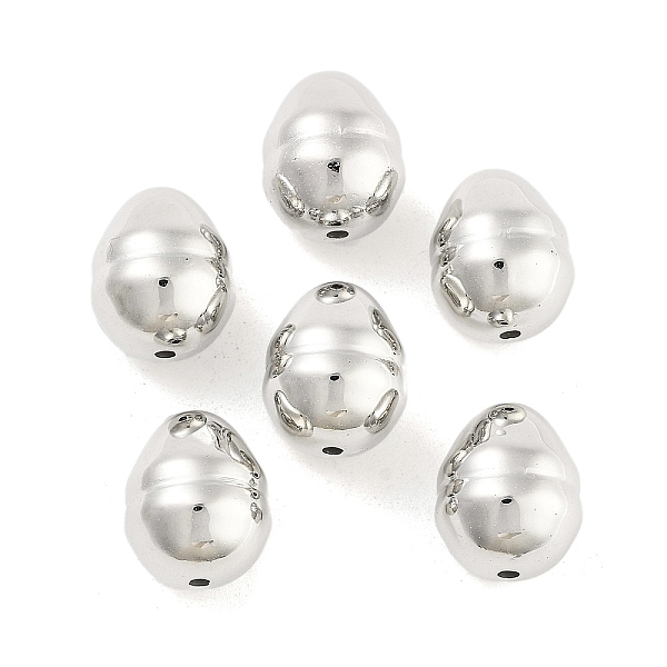 

PandaHall CCB Plastic Beads, Egg, Platinum, 12x10mm, Hole: 1.2mm, about 724pcs/500g Plastic Egg