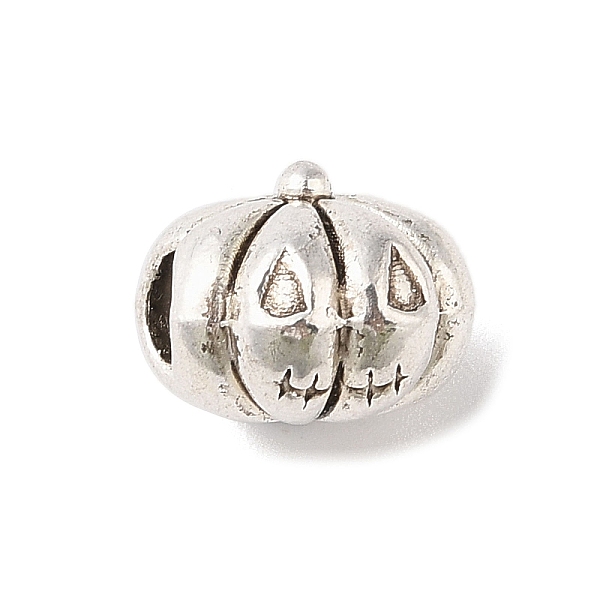 

PandaHall Tibetan Style Alloy European Beads, Large Hole Beads, Cadmium Free & Lead Free, Halloween Pumpkin, Antique Silver, 9.5x11.5x12.5mm...