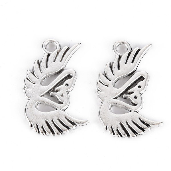 

PandaHall Tibetan Style Alloy Pendants, Lead Free & Cadmium Free, Swan, Antique Silver, 21.5x14x1.5mm, Hole: 1.8mm, about 420pcs/500g Alloy...
