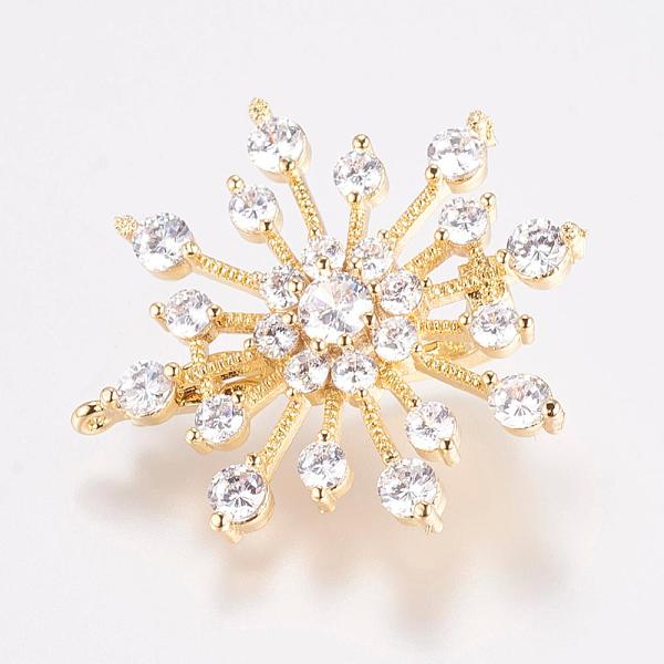 

PandaHall Brass Micro Pave Cubic Zirconia Enhancer Shortener Bails, Hinged Pendant Bails, with Loop, FLower, Mixed Color, 36x33.5x13mm, Hole...