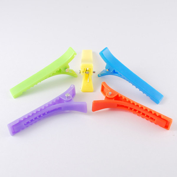 

PandaHall Plastic Alligator Hair Clip Findings, DIY Hair Accessories Making, Mixed Color, 50x8mm Plastic Multicolor