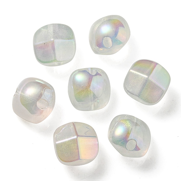 

PandaHall UV Plating Luminous Transparent Acrylic Beads, Glow in The Dark, Half Round, Clear AB, 19x19x15mm, Hole: 3.5mm Acrylic Half Round..., White