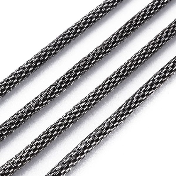 

PandaHall Electrophoresis Iron Popcorn Chains, Soldered, Electrophoresis Black, 1180x3mm Iron Gray