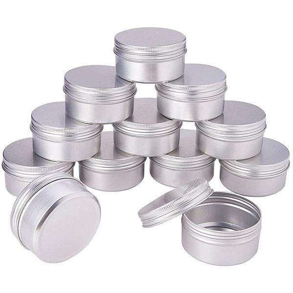 20 Pcs Aluminium Jar Aluminium Box Make Up Jar Round Containers