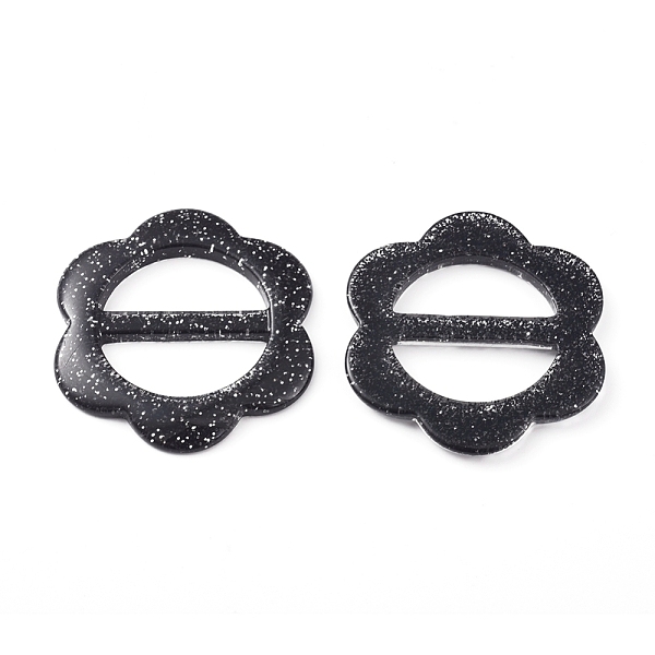 

PandaHall Resin Buckle Clasps, For Webbing, Strapping Bags, Garment Accessories, Flower, Black, 50.5x47x4mm, Hole: 12.5x29mm Resin Flower...