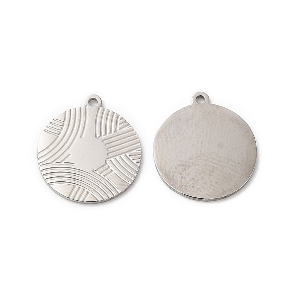 

PandaHall 316L Surgical Stainless Steel Charms, Flat Round Charm, Textured, Stainless Steel Color, 13.5x12x0.7mm, Hole: 1mm 316L Surgical...
